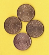 Szwecja 5 Ore 1980 r.