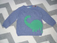 john lewis sweter sweterek dinozaur chłopczyk 74