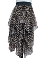 włoska SPÓDNICA TIULOWA falbany 34/36 + gratis