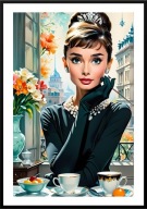 A2 KOLOROWY PLAKAT AUDREY HEPBURN ŚNIADANIE U TIFFANY'EGO FILM KULTOWY KINO