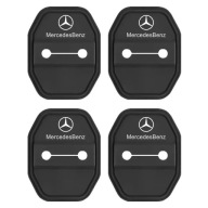 Osłony Zamków Drzwi Silikonowe Logo Mercedes 4 szt Ochrona Przed Rysami