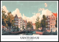 A2 PLAKAT MIASTO AMSTERDAM HOLANDIA KRÓLESTWO NIDERLANDÓW NETHERLANDS