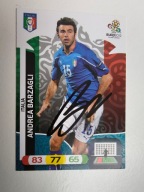 Karta panini autograf Włochy Andrea Barzagli Euro 2012