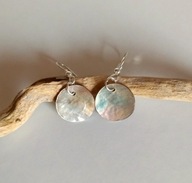 Kolczyki z naturalną masą perłową abalone srebro 925