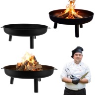 PALENISKO OGRODOWE GRILL NA OGNISKO DUŻE TRÓJNÓG Z UCHWYTAMI PRZENOŚNE 80CM