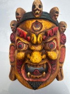 Drewniana maska MAHAKALA-STRAŻNIK-TYBET,NEPAL