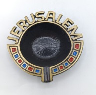 Pamiątka z Jerozolimy - mosiężna lakierowana komórkowo - vinate lata 60 XXw