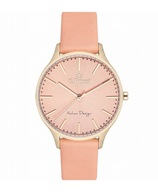 Zegarek Damski G.ROSSI Rose Gold Skórzany Pasek Różowy + Pudełko prezentowe