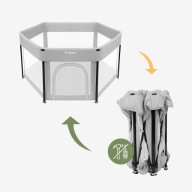 TULANO kojec dziecięcy składany plac zabaw 125x125 COZY 30 Grey