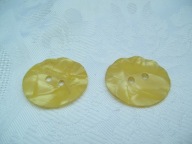 GUZIKI VINTAGE ŻÓŁTE SŁOŃCE PERŁOWE - 2 SZT.