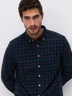 RESERVED klasyczna koszula flanelowa w kratę męska regular fit M