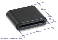 Rdzeń ferrytowy płaski 25X20X4,7 na przewód wstążkowy 18-11-5
