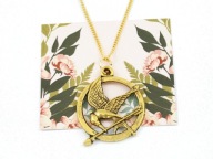 wisiorek Kosogłos Igrzyska Śmierci złoty ptak Hunger Games vintage NB100