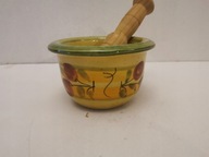 SKANDYNAWSKI CERAMICZNY MOŹDZIERZ z TŁUCZKIEM ORYGINALNY