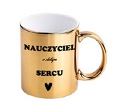 Złoty kubek podziękowanie dla Wychowawcy Nauczyciela na prezent Koniec Roku