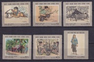 1969 Wietnam malarstwo wojenne Mi 575-80A (*) ząbkowane