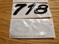 OEM Oryginalna Naklejka Porsche Cayman 718 czarny połysk emblemat logo Nowy