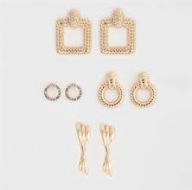 ZESTAW 4 PAR WYRAZISTYCH KOLCZYKÓW MELISSA AVON