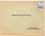 WROCŁAW BRESLAU -koperta firmowa -HAUPTBUCHHALTUNG rachunkowość