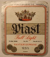 ETYKIETA - Piast Full Light - WROCŁAW - BROWAR PIASTOWSKI
