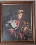 Obraz "Chłopiec zapalający fajkę" - reprodukcja