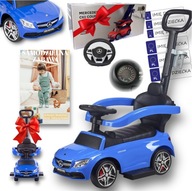 Duży JEŹDZIK CHODZIK AUTKO 3w1 Mercedes Skóra Dźwięk NA PREZENT +GRATISY