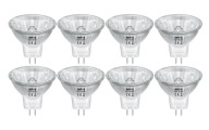 ŻARÓWKA HALOGENOWA MR16 50W 12V 2800K 700 LUMENÓW CIEPŁA BIEL 8SZT