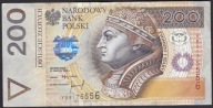 200 zł. 1994 r. ser. YB st. 3+ SERIA ZASTĘPCZA - RZADKI !!!!!!