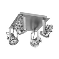 Plafon TECHNIC srebrna GU10 reflektory loft industrialny
