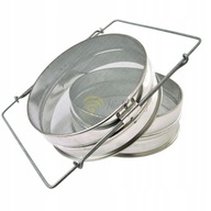 Cedzidło sito do miodu podwójne metalowe z regulacją średnica 20,5 cm