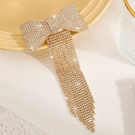 Spinka klips cyrkonie złota kokarda diamenty , VINTAGE MODNA WRÓŻKI