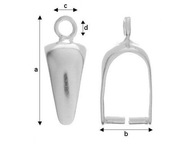 5 x krawat do wisiorków - srebro 925 - 5 sztuk w zestawie - wyprzedaż
