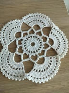 Serwetka serwetki obrus okrągłe cacko szydełkowe rękodzieło śr14