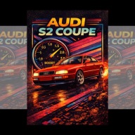 Plakat Motoryzacyjny Audi S2 Coupe A4 (21 x 29,7 cm)