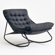 Elegancki Fotel bujany na biegunach do salonu ogrodu lub na taras LEŻANKA