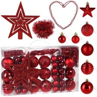 Zestaw 66 bombek 5,8 cm na choinkę – eleganckie ozdoby świąteczne hit sezon