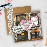 ZESTAW ŚWIĄTECZNY UPOMINKOWY HERBATA MIÓD CZEKOLADKI PUDEŁKO PREZENTOWE BOX