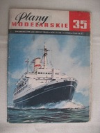 STATEK PASAŻERSKI TS/S STEFAN BATORY MODEL KARTONOWY PLANY MODELARSKIE 1970