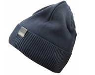 Męska czapka zimowa ciepła ocieplana polarem Granatowa