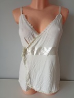 Śliczna koszulka ICHI r.L z koroneczka i satynką 95% cotton