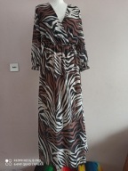 SUKIENKA włoska szyfonowa na dzianinie zebra 38/40