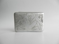 PAPIEROŚNICA WH/SS - SZTUKA OKOPOWA z GODŁEM JEDNOSTKI - ORYGINAŁ WEHRMACHT