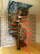 Schody spiralne, kręcone balustrady kute WINOROŚL