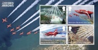 Zestaw znaczków RED ARROWS RAF 60 rocznica Red Arrows 2024 lotnictwo ANGLIA
