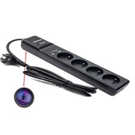 LISTWA ZASILAJĄCA Z KAMERĄ WIFI UKRYTA PRZEDŁUŻACZ USB