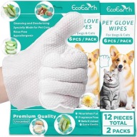 RĘKAWICA DO CZYSZCZENIE PSA KOTA CHUSTECZKI DO MYCIA EKOSPA ZESTAW 12 SZT