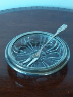 Paterka szklana z okuciem widelczyk do cytryn