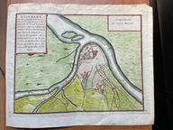 Mapa Belgradu w Serbii nad Dunajem ok. 1690 Pieter Mortier Amsterdam