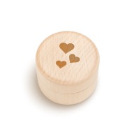 Pudełko na biżuterię Pudełeczko na pierścionek - Bubble Love (Naturalne)