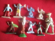 ŻOŁNIERZYKI FIGURKI, KIOSKOWCE, INDIANIE, TOTEM, KOWBOJ, VINTAGE, PRL.